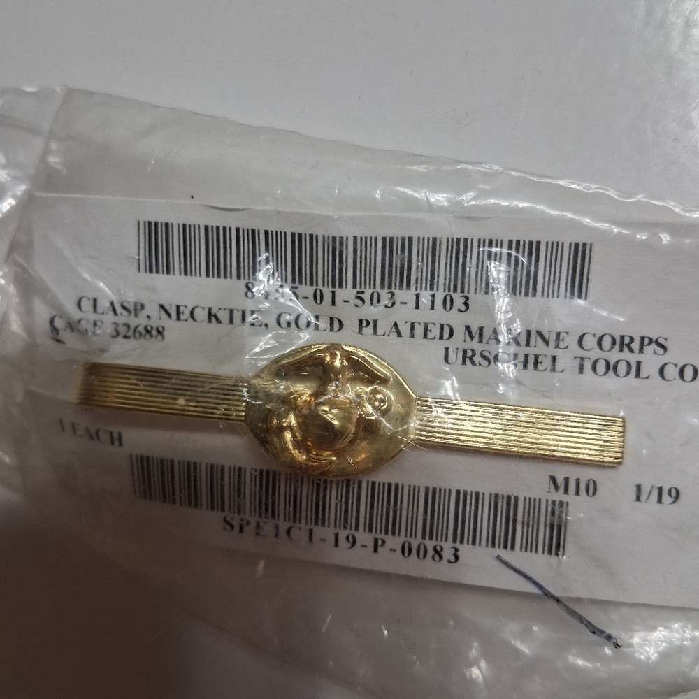 Gold Plated Tie Clip with Emblem